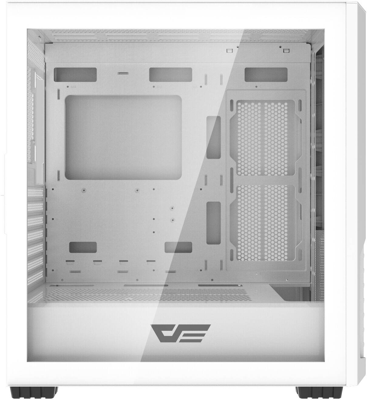 DarkFlash DF2100 ATX Computer Case, 4x Pre-Installed aRGB Fans, Up to 360mm Radiators & 11x 120mm Fans Support, SPCC + ABS + Tempered Glass Materials, 3x USB-A / 3.5mm Audio Jack Port, White