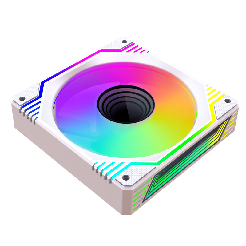 TrueNort Pc Case Fan 120mm RGB 6Pin 12V 3W White, Single Fan | LC-30-02