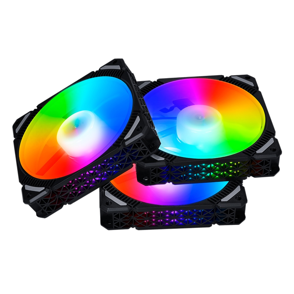 TrueNort Pc Case Fan 120mm RGB 6Pin 12V 3W Black, Single Fan | LJ-120