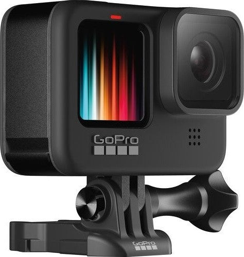 GoPro HERO 9 Waterproof Action Camera With Front LCD and Touch Rear Screens, 5K Ultra HD Video, 20MP Photos, 1080p Live Streaming, Webcam, Stabilization - Black