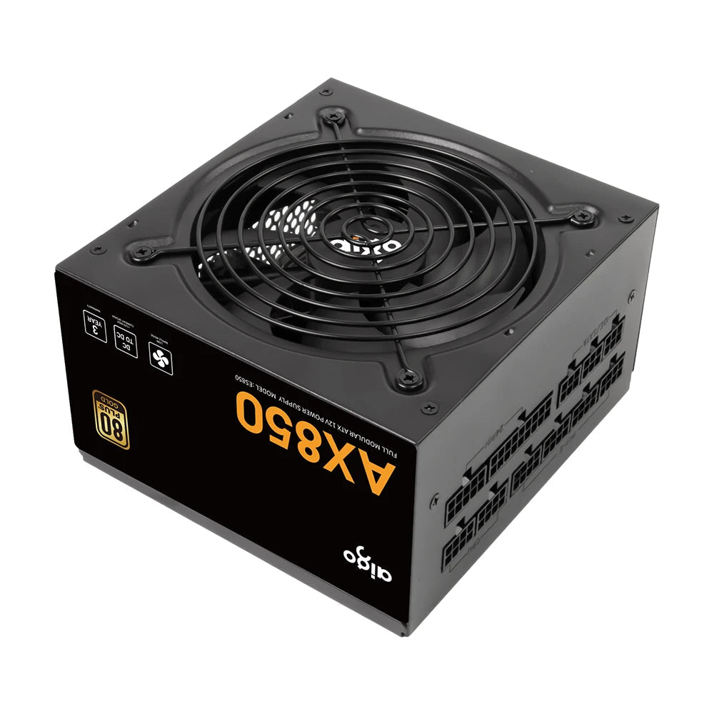 Aigo AX850 Power Supply 80 PLUS Gold Power Supply 850W PCIE 5.0 ATX 3.0 Full Modular 80Plus Gold Certified Game PSU