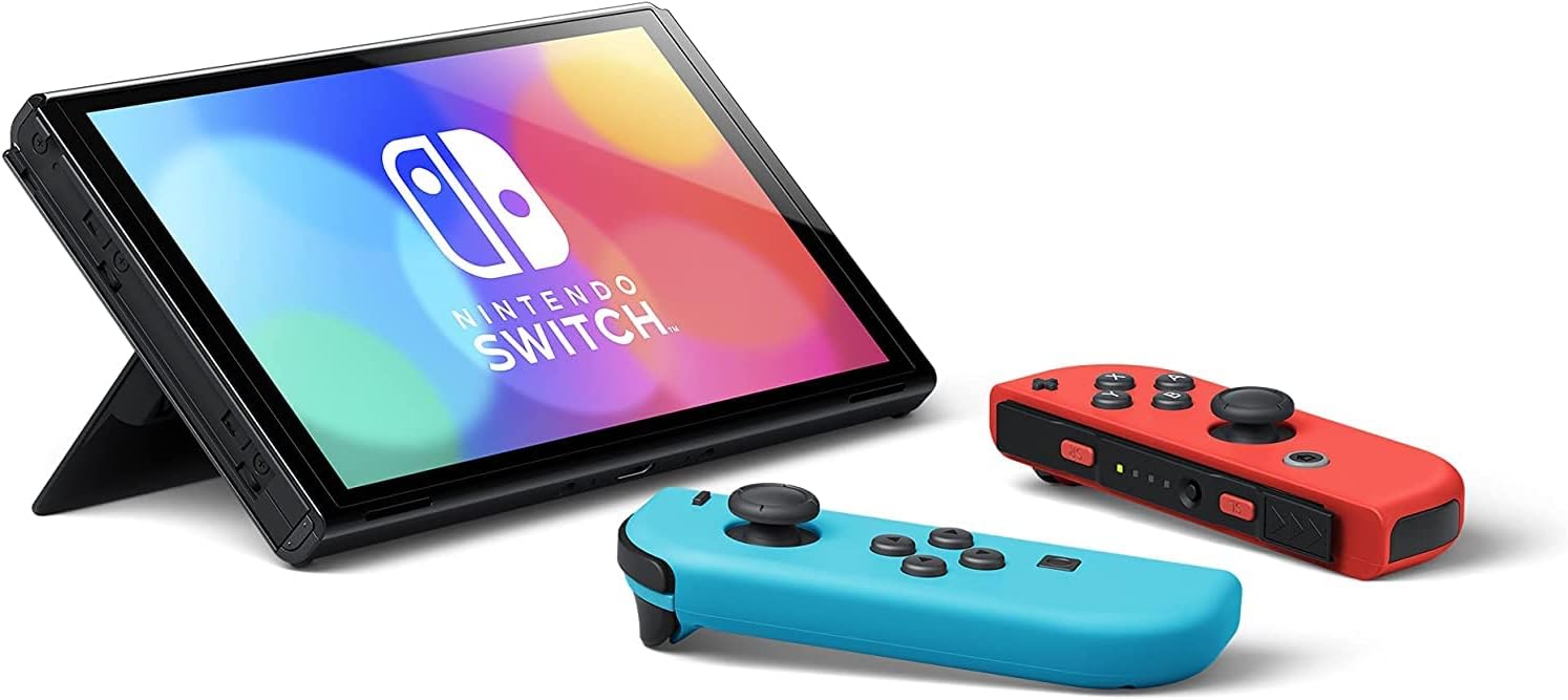 Nintendo Switch OLED Display Handheld Gaming Console with Controllers and Dock - 7