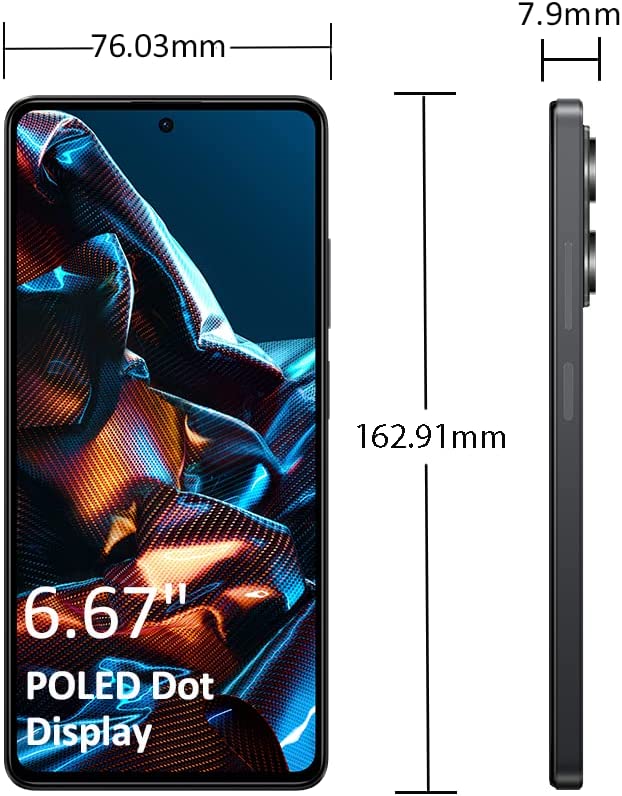 POCO X5 Pro 5G (Black 8GB RAM, 256 Storage) - 120Hz POLED Display | Snapdragon® 778G processor | 67W turbo charging | 108MP pro-grade camera