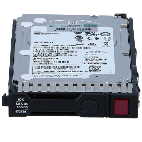 HP Hard Disk Drive 600GB 12G SAS 10K SFF SC DS HDD