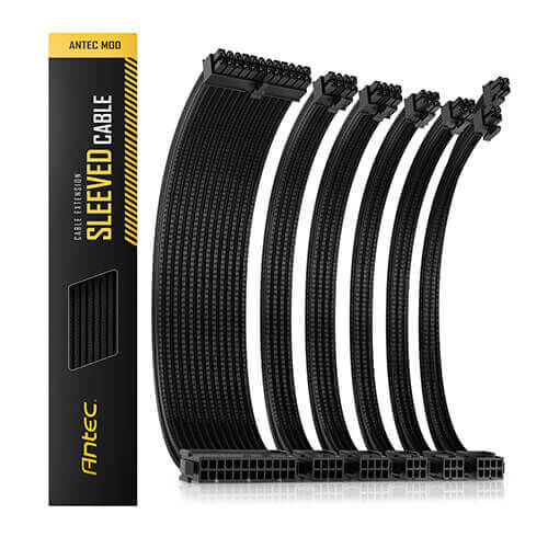 Antec Premium Sleeved Extension Cable - Black | PSUSCB30-101-B ANTEC