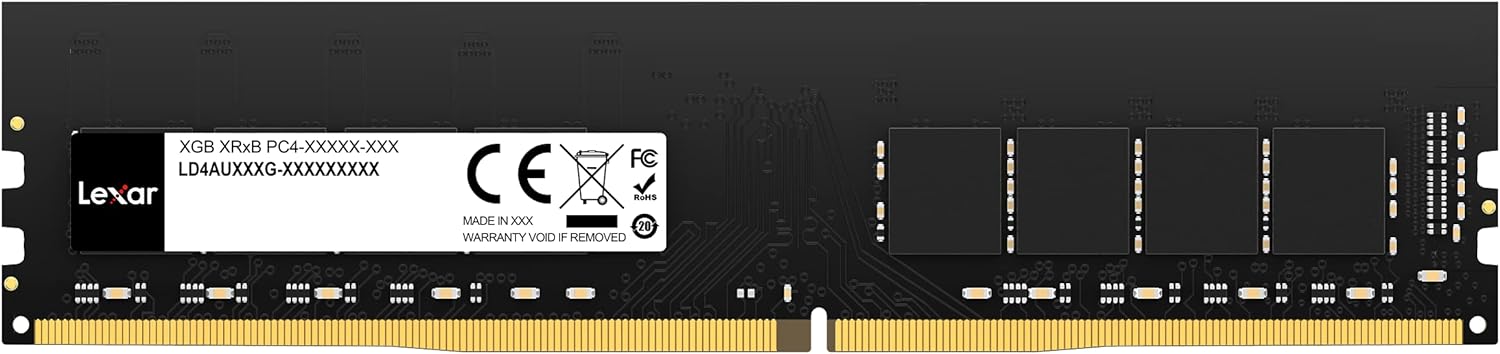 Lexar UDIMM DDR4 RAM 8GB 3200 MHz, 288-Pin U-DIMM Desktop Memory, High Performance Computer Memory, RAM Module Upgrade