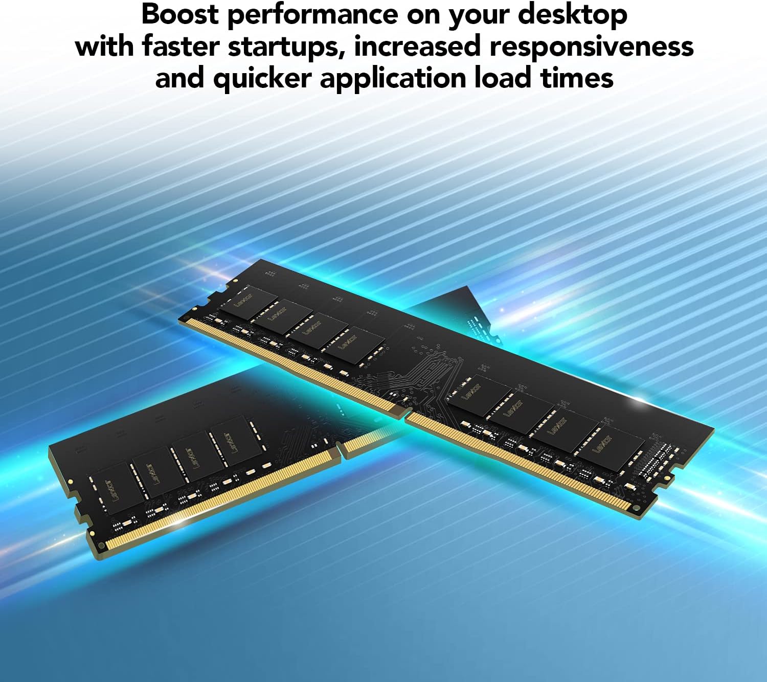 Lexar UDIMM DDR4 RAM 8GB 3200 MHz, 288-Pin U-DIMM Desktop Memory, High Performance Computer Memory, RAM Module Upgrade