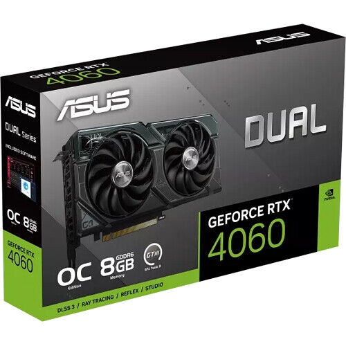 Asus GeForce RTX 4060 Dual OC Edition 8GB GDDR6 Graphics Card - DLSS 3