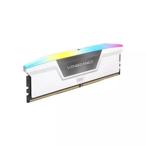 Corsair Vengeance RGB 32GB (2x16GB) DDR5 6200MHz C36 RAM Memory Kit - White | CMH32GX5M2B6200C36W