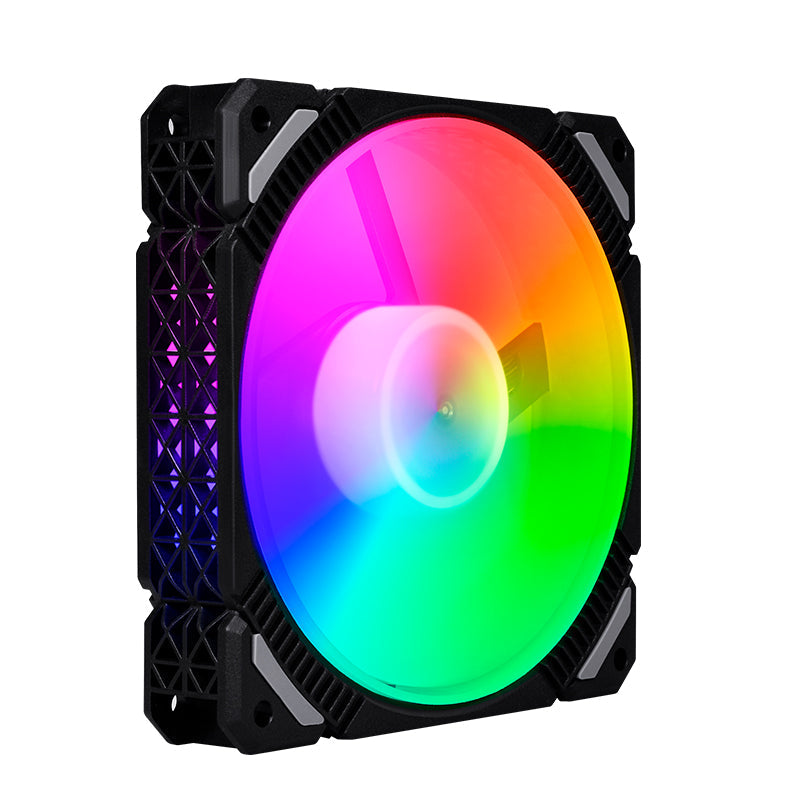 TrueNort Pc Case Fan 120mm RGB 6Pin 12V 3W Black, Single Fan | LJ-120