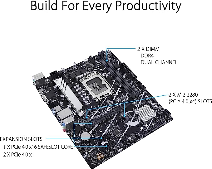 ASUS Prime B760M-K D4, an Intel® B760 LGA 1700 mATX