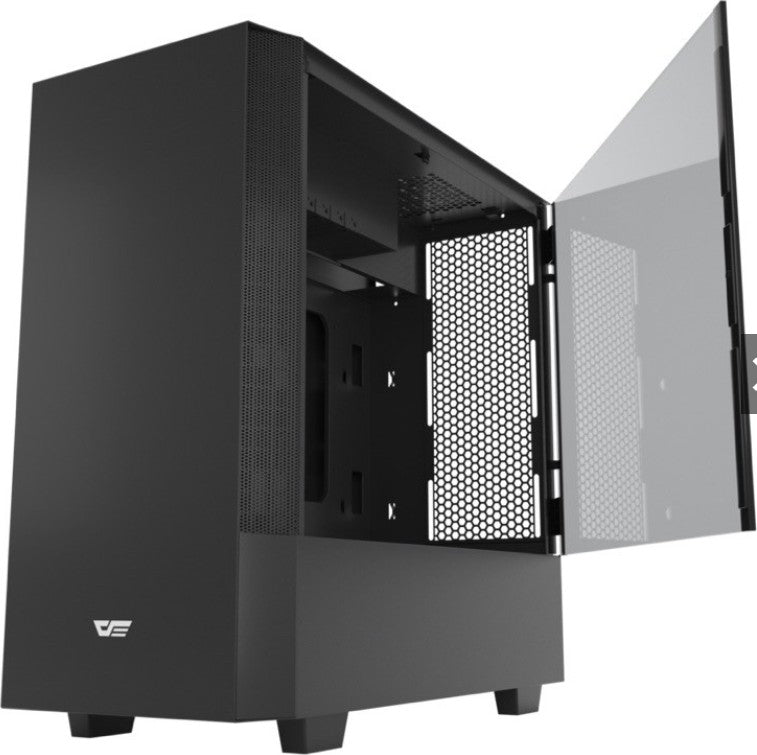 DarkFlash DLV22 ATX Case, Right Side Open Tempered Glass Door, with 3 C6MS RGB Fans Black | DLV22