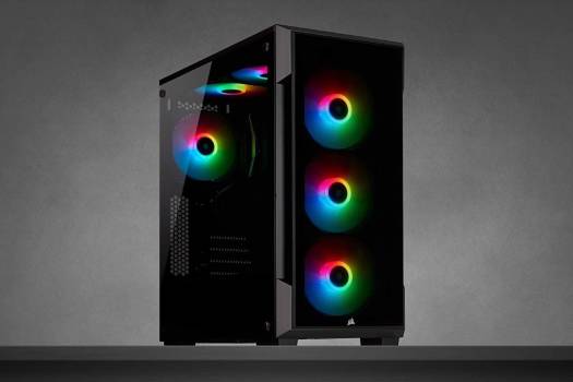 Corsair iCUE 220T RGB, Tempered Glass Mid-Tower ATX Smart Gaming Case, 360mm Liquid Coolers - Black | CC-9011190-WW Model: CC-9011190-WW