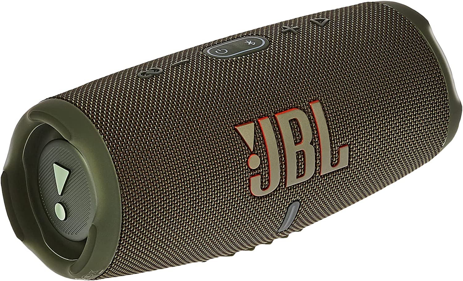 JBL Charge 5 Portable Speaker, Built-In Powerbank, Powerful JBL Pro Sound, Dual Bass Radiators, 20H of Battery, IP67 Waterproof and Dustproof, Wireless Streaming, Dual Connect - Green, JBLCHARGE5GRN