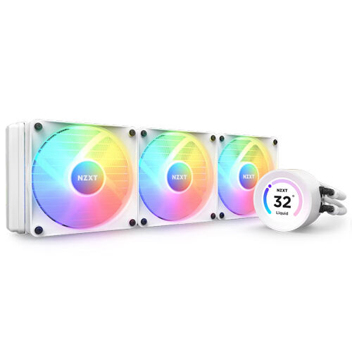 Nzxt Kraken Elite 360 RGB 360mm AIO LCD Display CPU Liquid Cooler - White | RL-KR36E-W1 NZXT