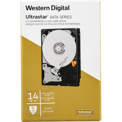 WD Data Center 14TB UltraStar 7200 Rpm SATA 3.5