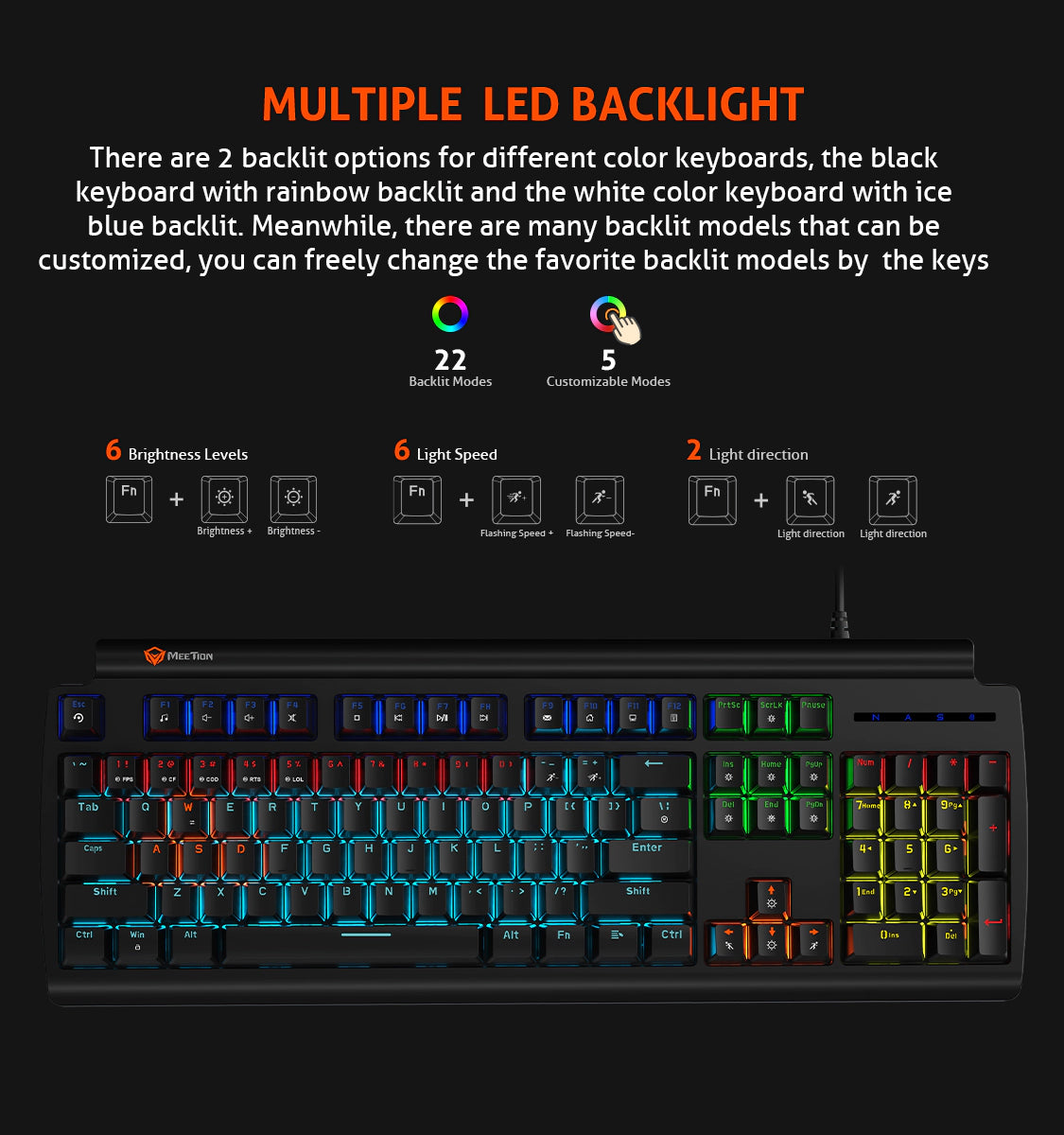 MEETION MT-MK600MX Wired Mechanical Gaming Keyboard