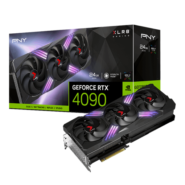 PNY GeForce RTX 4090 24GB XLR8 Gaming VERTO EPIC-X RGB Triple Fan DLSS 3 Graphics card | VCG409024TFXXPB1