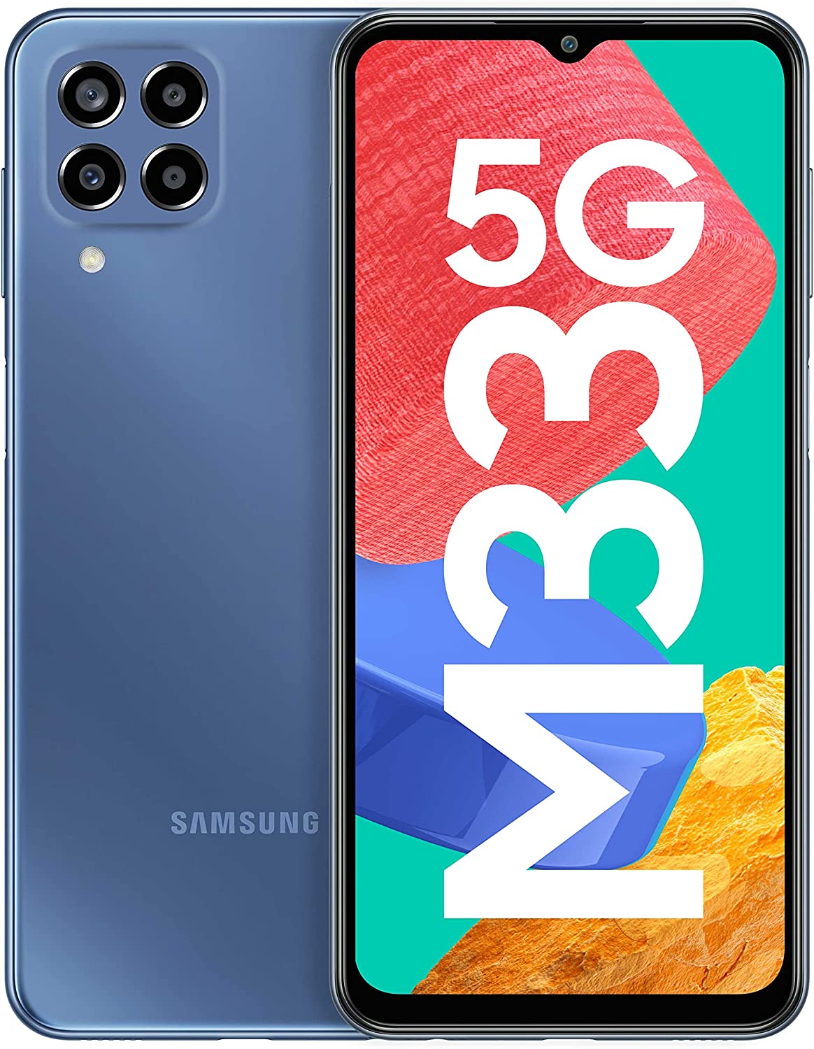 SAMSUNG Galaxy M33 5G Cellular Phone with 6000mAh Battery (8GB RAM/128GB Storage, Deep Ocean Blue)