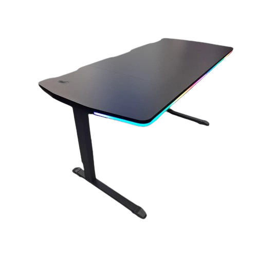 Tortox GD600-R Series Computer Large Gaming Desk, 15 RGB Effects, Laptop Table, Workstation, Recreation Room, PC, E-Sports, 4-port USB Ports, Adjustable Height, XXL Mouse Pad