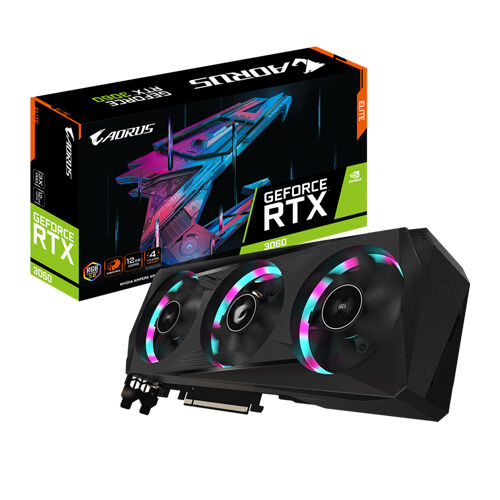 Gigabyte AORUS GeForce RTX 3060 Elite 12GB GDDR6 Graphics Card | GV-N3060AORUS E-12GD