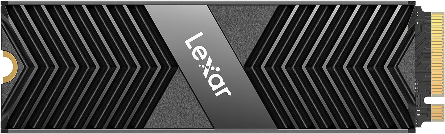 Lexar Professional NM800 PRO with Heatsink M.2 2280 PCIe Gen4x4 NVMe 1.4 Internal SSD, Up to 7500MB/s Read, 6300MB/s, Internal Solid State Drive for PS5, Gamer