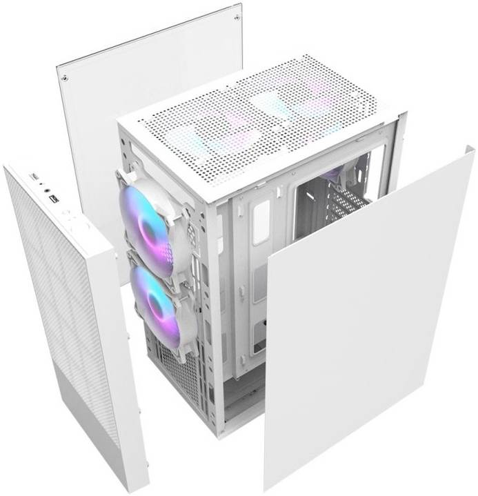 Darkflash A290 ATX Computer Case, 0.5 SPCC / Tempered Glass Side Panel, 7 Expansion Slots, Supports Up To 5* 120mm Fan Size, USB 3.0 Included, 160mm CPU Height, White | A290-White