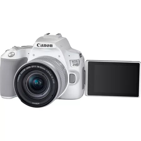 Canon EOS 250D, White and EF-S 18-55mm f/4-5.6 IS STM Lens