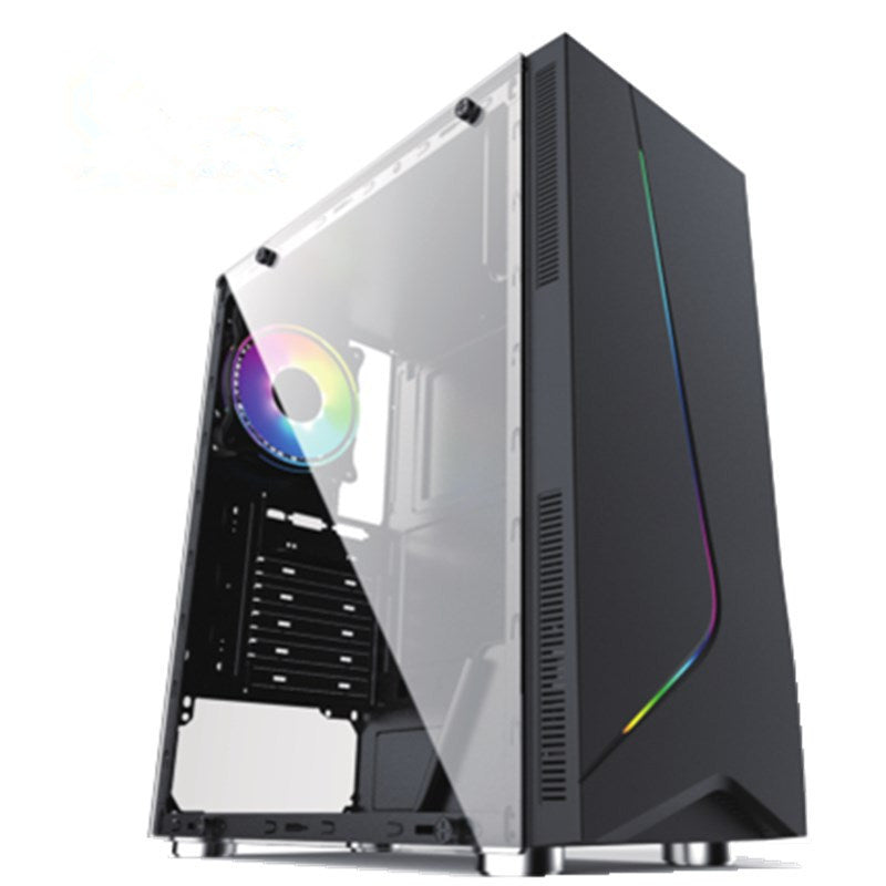 Zenith ATX/M-ATX/ITX  Rainbow LED Gaming PC Desktop Computer Case Black with Side Tempered Glass Panels with 3 Fan Support
