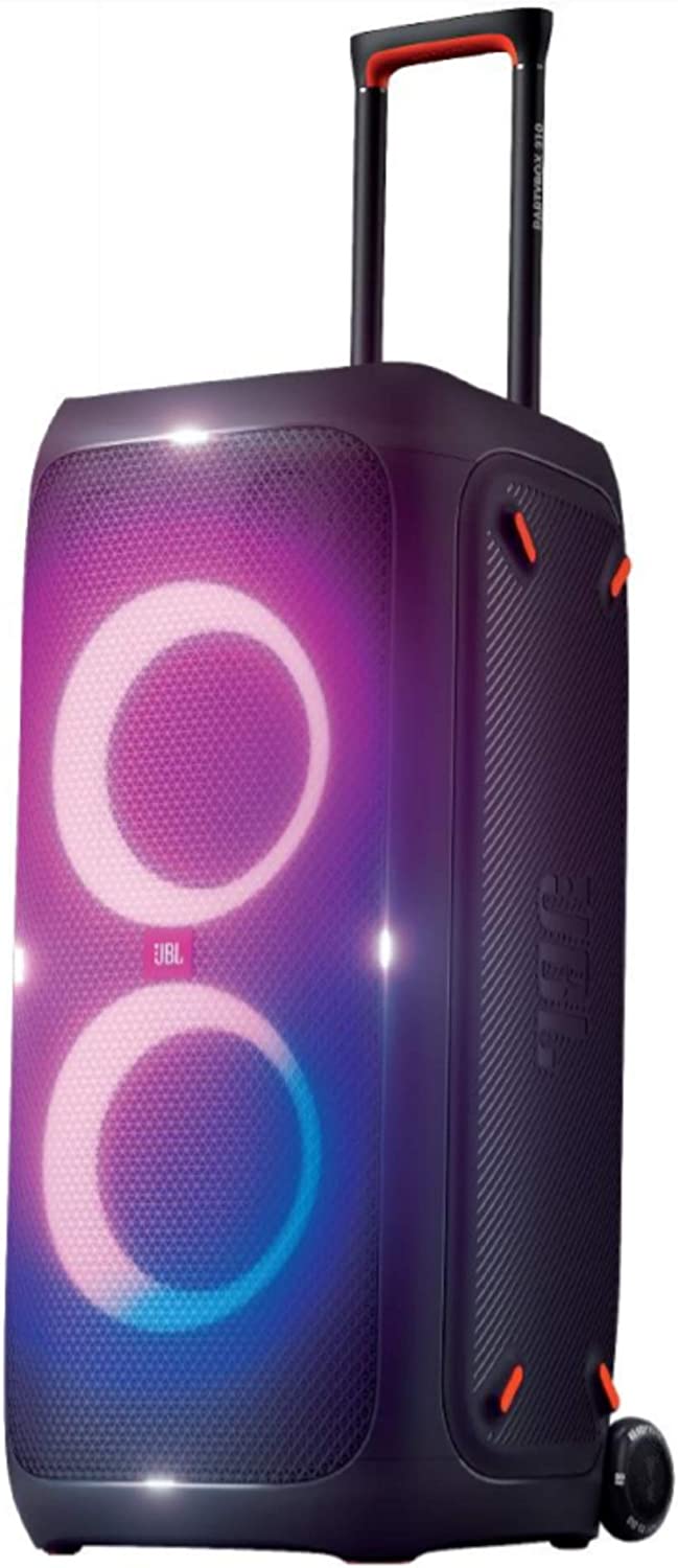 JBL Partybox 310 | Portable Bluetooth Party Speaker | 240W Monstrous Pro Sound | Dynamic Light Show | Backlit Panel | Telescopic Handle & Wheels | Guitar & Mic Support PartyBox App (Black)