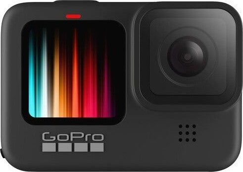 GoPro HERO 9 Waterproof Action Camera With Front LCD and Touch Rear Screens, 5K Ultra HD Video, 20MP Photos, 1080p Live Streaming, Webcam, Stabilization - Black