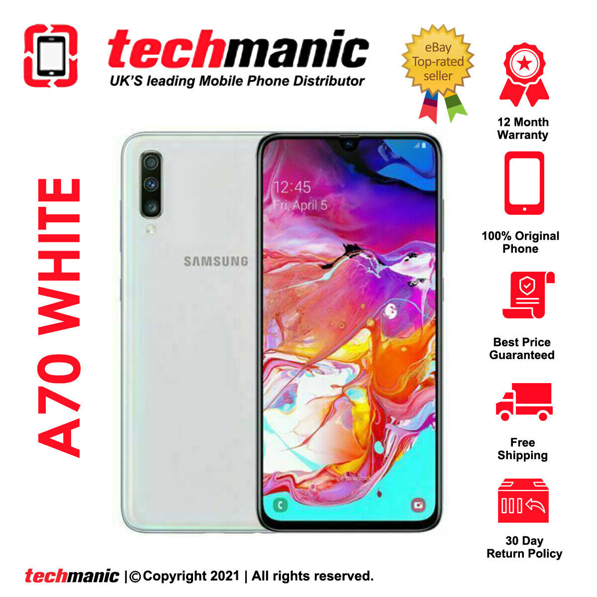 Samsung Galaxy A70 | 6gb Ram | 128gb Storage | White