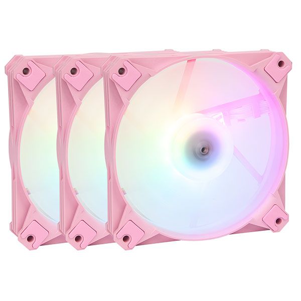 DarkFlash Twister DX360 AIO 360mm Liquid Cooler, ARGB LED, 120mm Fan Size, 800-2000 RPM Fan Speed, 19-25dBA Noise Level, Fluid Dynamic Bearing, Pink | DX-360