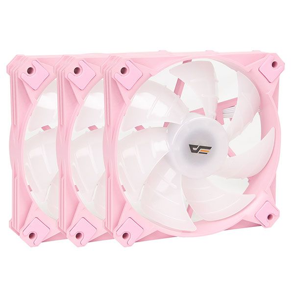 DarkFlash Twister DX360 AIO 360mm Liquid Cooler, ARGB LED, 120mm Fan Size, 800-2000 RPM Fan Speed, 19-25dBA Noise Level, Fluid Dynamic Bearing, Pink | DX-360